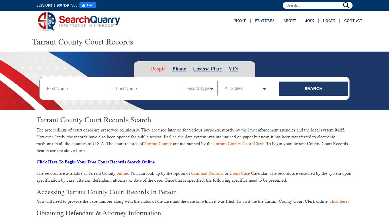 Search Tarrant Court Records Online - SearchQuarry